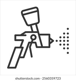 Sandblasting Outline Icon Vector Illustration