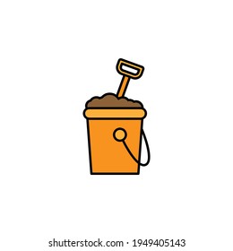 sandbox bucket icon. Signs and symbols can be used for web, logo, mobile app, UI, UX