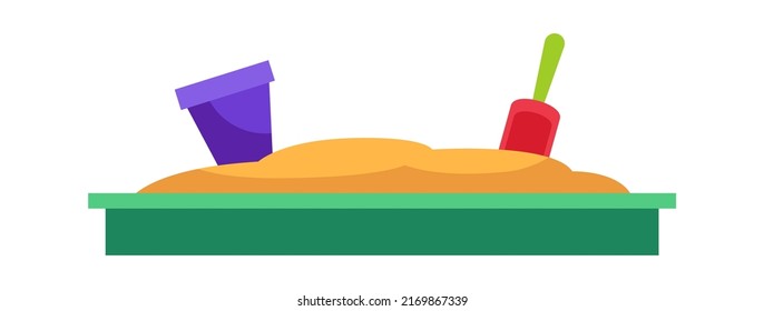 Icono de Zona de juegos para niños de Sandbox. Ilustración del vector