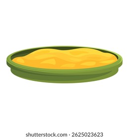 Sandbox filled with sand inviting children to play outside