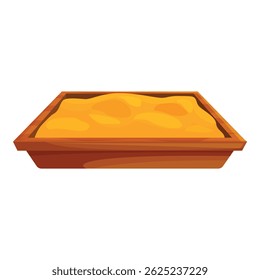Sandbox filled with sand providing hours of fun for children playing outside