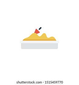 sandbox glyph flat vector icon