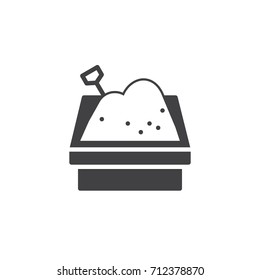 Sandbox icon vector, filled flat sign, solid pictogram isolated on white. Symbol, logo illustration