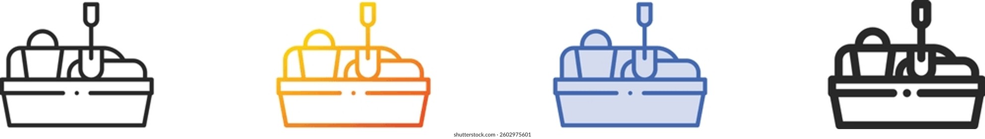 sandbox icon.Thin Linear, Gradient, Blue Stroke and bold Style Design Isolated On White Background