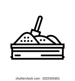 sandbox kindergarten line icon vector. sandbox kindergarten sign. isolated contour symbol black illustration