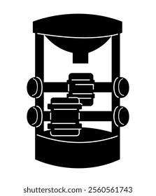 Sandbox mill in black and white. Clip art for your projects.