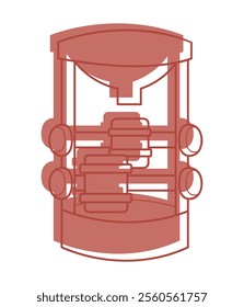 Sandbox mill color. Clip art for your projects.