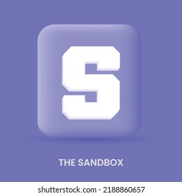 Sandbox Sand Crypto Currency Logo Symbol Stock Vector (Royalty Free