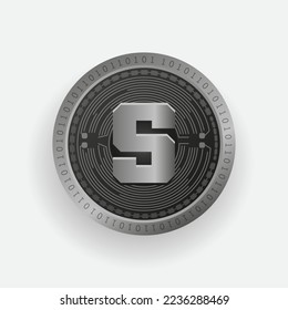 The Sandbox SAND cryptocurrency Silver coin