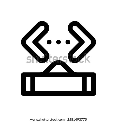 Sandboxing. Editable stroke vector icon.