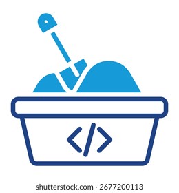 Sandboxing elemento de icono para el diseño