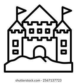 Sandcastle Icon Element For Design