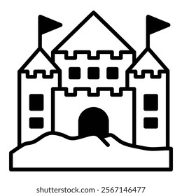 Sandcastle Icon Element For Design