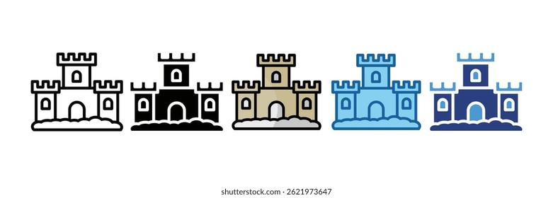 Sandcastle Icon Element For Design
