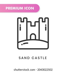 sandcastle icon for your website design, logo, app, UI. Vector graphics illustration and editable stroke. sandcastle icon outline design.