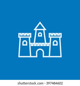 Sandcastle line icon.