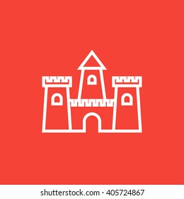 Sandcastle line icon.