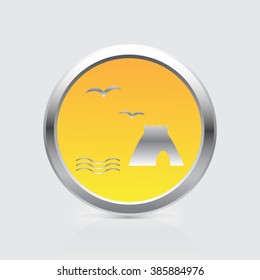 Sandcastle set vector icon