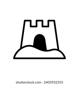 Sandcastle simple icon design template