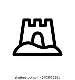 Plantilla de diseño de icono simple de Sandcastle