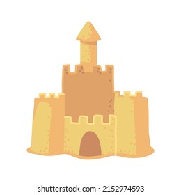 Sandcastle Tower Icon Flat Isolated