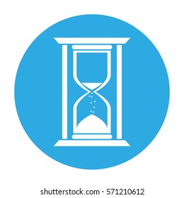 sandclock hourglass icon image two tone button vector illustration design 