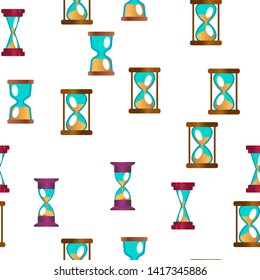 Sandclock Icon Seamless Pattern Vector Timer Stock Vector (Royalty Free ...