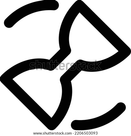 Sandclock icon, symbol or logo
