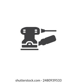 Sander tool vector icon. filled flat sign for mobile concept and web design. Electric Sander glyph icon. Symbol, logo illustration. Vector graphics