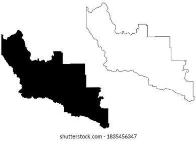 Sanders County, Montana (U.S. county, United States of America, USA, U.S., US) map vector illustration, scribble sketch Sanders map