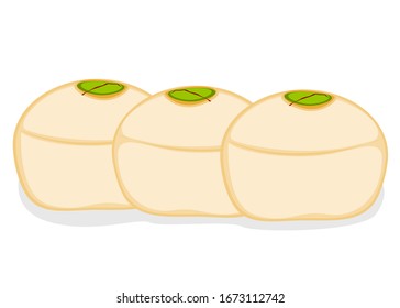 sandesh Bengali indian Sweet Dish Food Vector