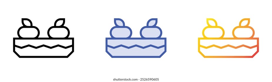 sandesh icon. Linear, Blue Fill and Gradient Style Design Isolated On White Background