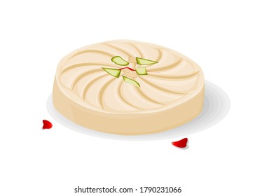 Sandesh Indian Sweets or Mithai Food Vector