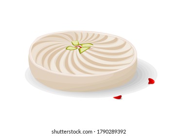 Sandesh Indian Sweets or Mithai Food Vector