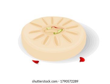 Sandesh Indian Sweets or Mithai Food Vector