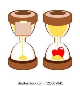 sandglass deadline time vector illustration