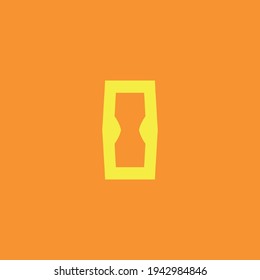  Icono plano de cristal de arena. Estilo sencillo Símbolo de reloj Retro. Cargando el signo. Elemento de diseño de logotipo. Impresión de camisetas. eps10. Vector para pegatinas.