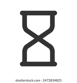 Sandglass glyph vector icon isolated on white background. Sandglass glyph vector icon for web, mobile and ui design