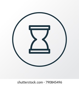 Sandglass icon line symbol. Premium quality isolated hourglass element in trendy style.