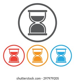 sandglass icon set 