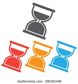 Sandglass icon set 