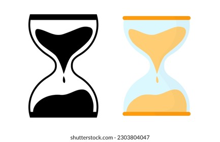 Sandglass icon set isolated vector illustration. Time counting concept.