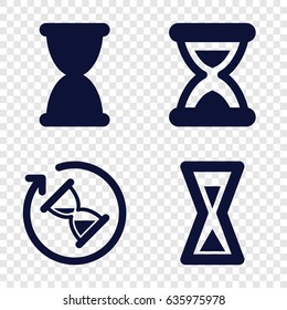 Sandglass icons set.  