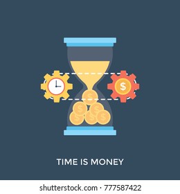 A sandglass, illustration representing concept of time is money