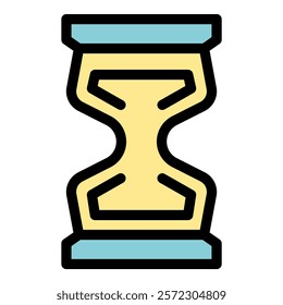 Sandglass is running representing passing time, history, deadline and countdown