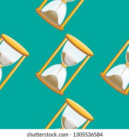 Sandglass seamless pattern vector illustration