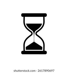 Sandglass Vector Icon Hourglass Symbol Of Time Passing Isolated On White