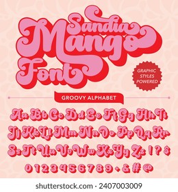 sandia Mango vintage retro Font template