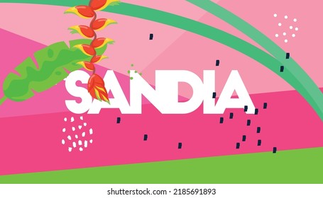 Diseño artístico de verano en Sandia