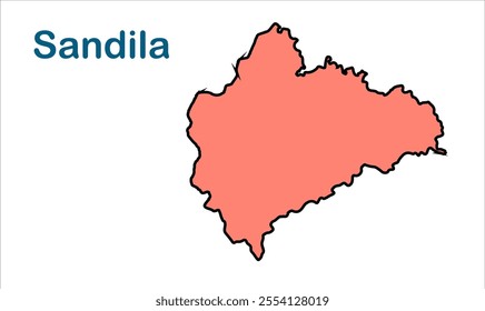 Sandila subdivision map, Hardoi District,  Uttar Pradesh State, Republic of India, Government of  Uttar Pradesh , Indian territory, Eastern India, politics, village, tourism